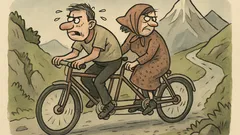 Joks: Jānis un Marija min tandēmu kalnos