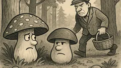 Joks: Sēž mežā divas sēnes…