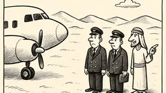 Anekdots: Lidmašīna nosēžas tuksnesī un…