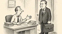 Joks: Mūsu šefs laikam gatavojas iet prom…