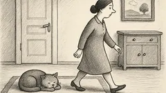 Joks: Guļ kaķis uz paklāja...