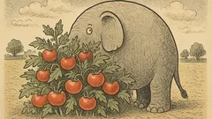 Anekdots: Vai zilonis var noslēpties tomātos?