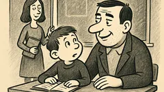 Joks: Dēls prasa tēvam par skolotāju