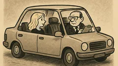 Anekdote: Autovadītāja eksāmens, blonda iekāpj mašīnā