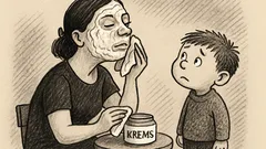 Anekdots: Mazs puisītis vēro mammu spogulī