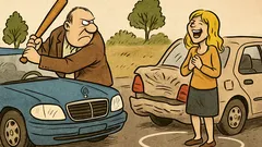 Joks: Blondīne ar opeli taranē mersī