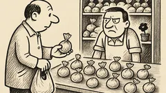 Anekdots: Vīrietis ienāk dārzeņu veikalā...