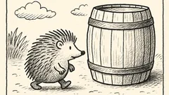 Joks: Ezītis iet apkārt mucai un domā…