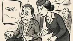 Joks: Stjuarte vaicā satrauktam pasažierim