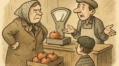 Joks: Bulasa mamma iebrāžas augļu veikalā