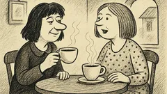 Anekdote: Divas draudzenes sēž kafejnīcā...