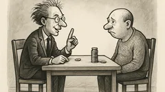 Anekdots: Ģēnijs un idiots vienojas par derībām