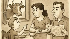 Joks: – Mammu, vai tētis ir govs?