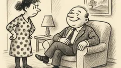 Joks: Sieva jautā — kāpēc tik laimīgs?