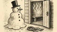 Joks: ko piedzīvoja sniegavīrs pirtī?