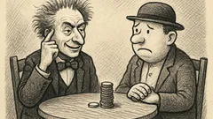 Anekdots: Lepns ģēnijs un muļķis sader par naudu