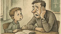 Anekdots: Dēliņš saka tēvam par skolu
