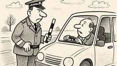 Joks: Ceļu policists strostē autovadītāju par ātrumu
