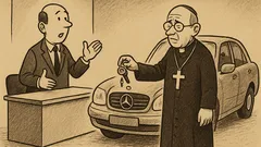 Joks: Pieticīgs mācītājs atdod Mercedes līzingā