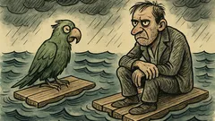 Anekdots: Iluzionists un papagailis pēc avārijas