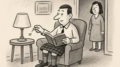 Anekdots: Skots lasa grāmatu un slēdz gaismu