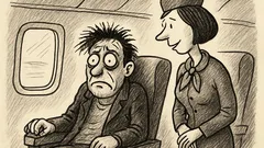 Anekdote: Stjuarte jautā satrauktam pasažierim lidmašīnā