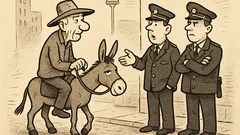 Anekdote: Vecs vīrs jāj uz ēzeļa