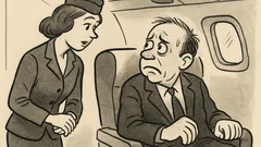 Anekdots: Stjuarte jautā satrauktam pasažierim…