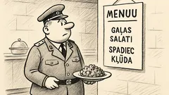 Joks: Ēdienkarte virsnieku ēdnīcā…