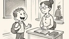 Joks: Bērns sajūsmā stāsta skolotājai