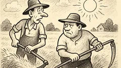 Joks: Džordžs un Jānis pļauj sienu...