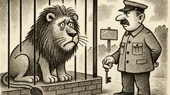 Anekdots: Pēc nedēļas badā lauva saprata patiesību