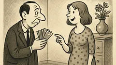 Joks: Vai tevi, izņemot naudu, vēl kas?