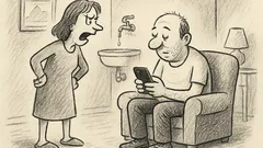 Joks: Vīrs divas stundas TikTokā remontē krānu