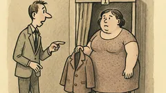 Anekdots: Draudzene iznāk no pielaikošanas kabīnes