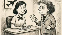 Joks: Lidostas biļešu pārdevēja jautā pasažierei