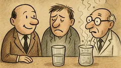 Anekdots: Optimists, pesimists un ķīmiķis skatās glāzi