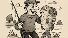 Anekdots: Zvejnieks noķer milzu karpu...