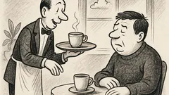 Joks: Oficiants pienāk ar paplāti…