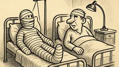 Anekdote: Divi viscaur sasaitēti vīrieši slimnīcā