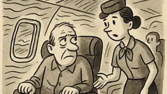 Joks: Kāds vīrietis pirmo reizi lido ar lidmašīnu