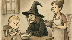 Joks: Ja neēdīsi putru, saukšu raganu!