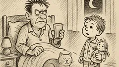 Anekdots: Tēvs, izmisīgi pamodināts no miega