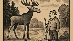 Anekdote: Mežmalā iznāca alnis — stalts kā žirafe