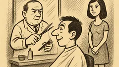 Anekdots: Kāds vīrietis sēž frizētavā…