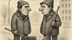 Anekdots: Pusseptiņos no rīta satiekas divi sētnieki